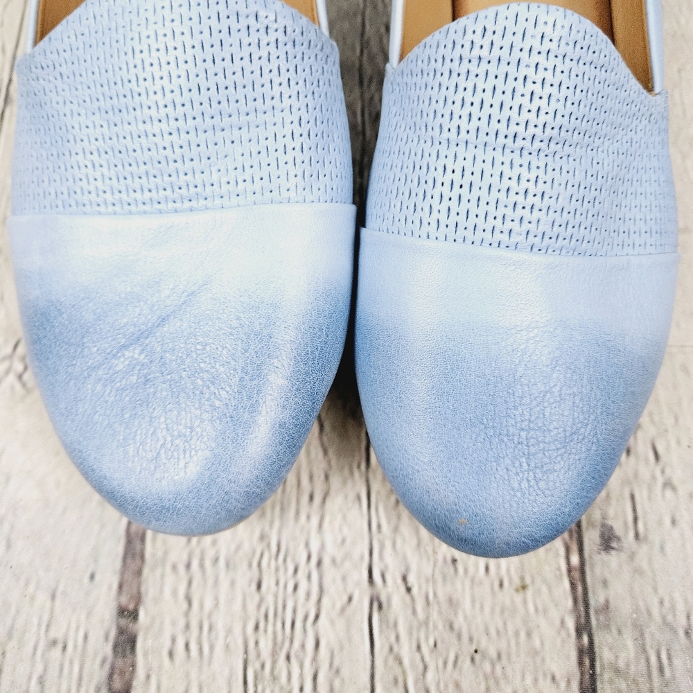 Bueno Light Blue Leather Ballet Flats. Size 38. - Picture 4 of 10